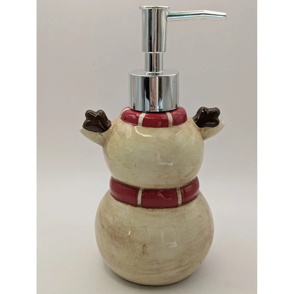 Johanna Parker Christmas Reindeer Soap Dispenser Rudolph Kitchen Bathroom Decor